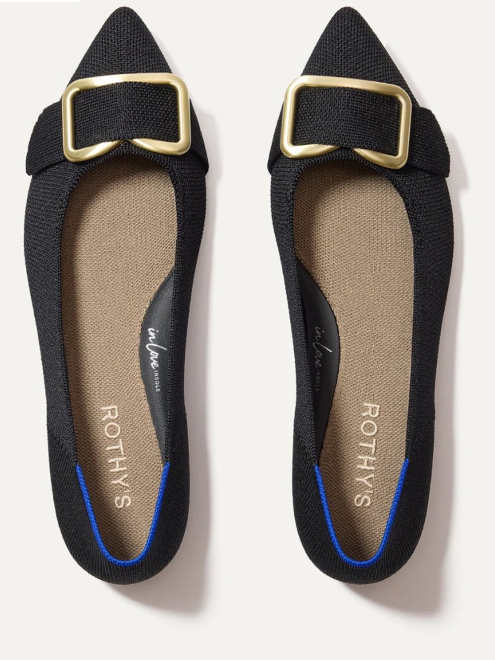 Rothy's The Emblem Point II Black Flats